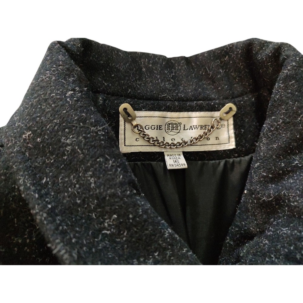 Maggie Lawrence Collection Coat Jacket Wool Blend Lined Black Womens Sixteen‎